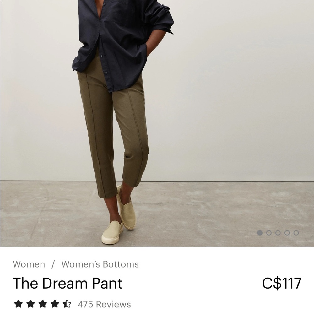 The Dream Pant by Everlane, Size S Olive Green